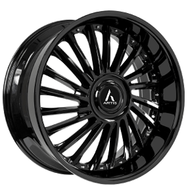24" Staggered Artis Wheels Renegade XL Gloss Black Rims
