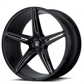 20" Asanti Wheels ABL-22 Alpha 5 Gloss Black Milled Rims 