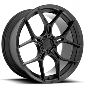 22" Staggered Asanti Wheels ABL-37 Monarch Satin Black Rims