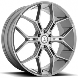 22" Asanti Wheels ABL-38 Monarch Titanium Brushed Rims