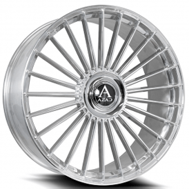 22" Staggered Azad Wheels AZ25 Chrome Floating Cap Rims