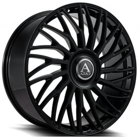 24" Azad Wheels AZ717 Gloss Black Floating Cap Rims