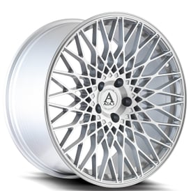22" Azad Wheels AZFF04 Brushed Silver Rims
