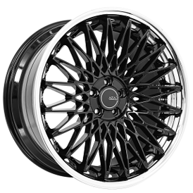 24" Azad Wheels AZSLS2.0 Gloss Black with SS Lip Rims
