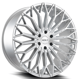22" Azad Wheels AZT01 Brushed Silver Rims