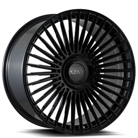 22" Azad Wheels AZV04 Gloss Black Floating Cap Rims