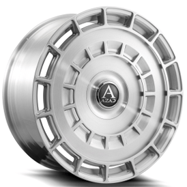 22" Azad Wheels AZV06 Brushed Silver Floating Cap Rims
