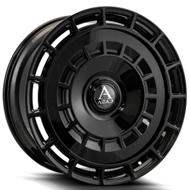 22" Azad Wheels AZV06 Gloss Black Floating Cap Rims