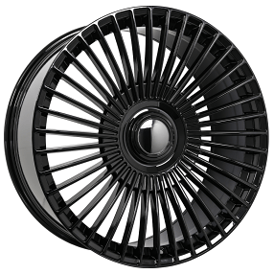 24" Azad Wheels SLNG1 Gloss Black Rims 