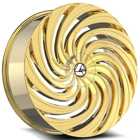 24" Azara Wheels AZA-535 Nano Gold Rims