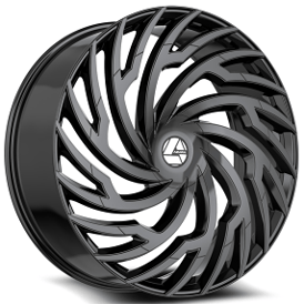 22" Azara Wheels AZA-536 Gloss Black Rims