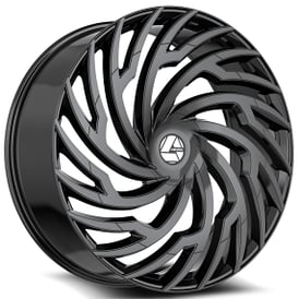 26" Azara Wheels AZA-536 Gloss Black Rims