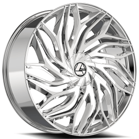 22" Azara Wheels AZA-537 Nano Chrome Rims