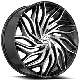30" Azara Wheels AZA-537 Gloss Black Machined Rims