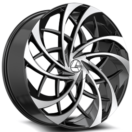18" Azara Wheels AZA-540 Gloss Black Machined Rims