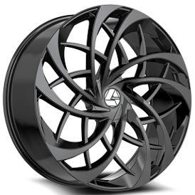 30" Azara Wheels AZA-540 Gloss Black Rims