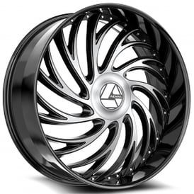18" Azara Wheels AZX-101 Gloss Black Machined Rims