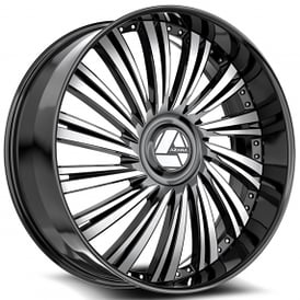 20" Azara Wheels AZX-102 Gloss Black Machined Rims  
