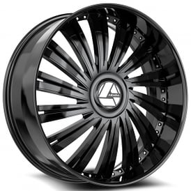 26" Azara Wheels AZX-102 Gloss Black Rims