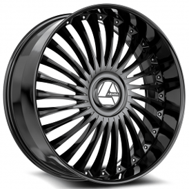 28" Azara Wheels AZX-103 Gloss Black Rims