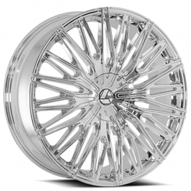 22x8.5" Azara Wheels AZA-522 Nano Chrome Rims