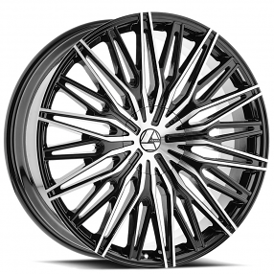 22" Azara Wheels AZA-522 Gloss Black Machined Rims