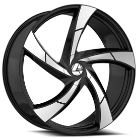 22" Azara Wheels AZA-524 Gloss Black Machined Rims