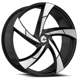 18" Azara Wheels AZA-524 Gloss Black Machined Rims