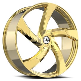 22x8.5" Azara Wheels AZA-524 Nano Gold Rims