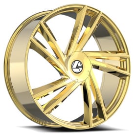 22x8.5" Azara Wheels AZA-529 Nano Gold Rims