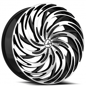 30" Azara Wheels AZA-531 Gloss Black Machined Rims
