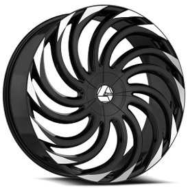 22" Azara Wheels AZA-534 Gloss Black Machined Rims