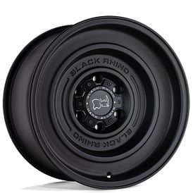 17" Black Rhino Wheels Solid Matte Black Off-Road Rims 