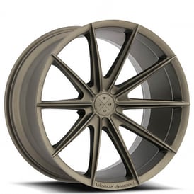 24" Staggered Blaque Diamond Wheels BD-11 Matte Bronze Polaris Slingshot / 3-Wheeler Rims