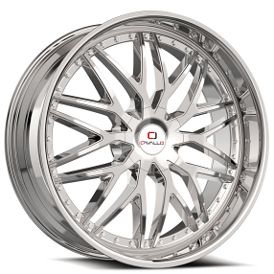 22x8.5" Cavallo Wheels CLV-46 Nano Chrome Rims