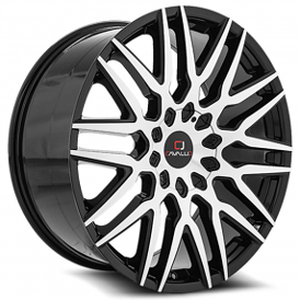 22" Cavallo Wheels CLV-24 Gloss Black Machined Rims