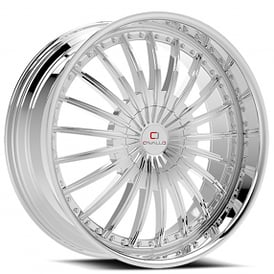 22x8.5" Cavallo Wheels CLV-32 Nano Chrome Rims