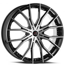 22" Cavallo Wheels CLV-36 Gloss Black Machined Rims