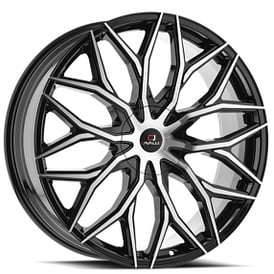 18" Cavallo Wheels CLV-37 Gloss Black Machined Rims