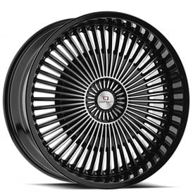 18" Cavallo Wheels CLV-41 Gloss Black Machined Rims