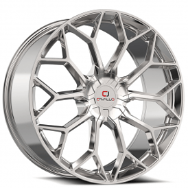 22x8.5" Cavallo Wheels CLV-44 Nano Chrome Rims