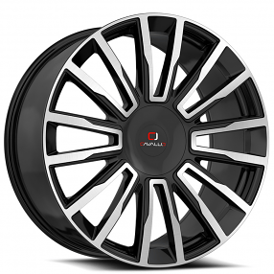 22" Cavallo Wheels CLV-47 Gloss Black Machined Rims