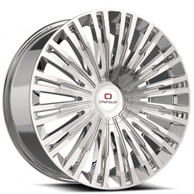 22x8.5" Cavallo Wheels CLV-48 Nano Chrome Rims