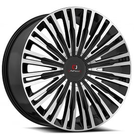 24" Cavallo Wheels CLV-48 Gloss Black Machined Rims  