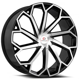 22" Cavallo Wheels CLV-51 Gloss Black Machined Rims
