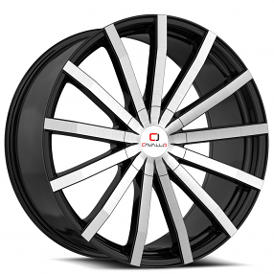 18" Cavallo Wheels CLV-52 Gloss Black Machined Rims