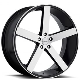 22" Cavallo Wheels CLV-5 Gloss Black Machined Rims