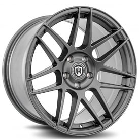 19" Staggered Curva Wheels CFF300 Matte Gunmetal Flow Forged Rims