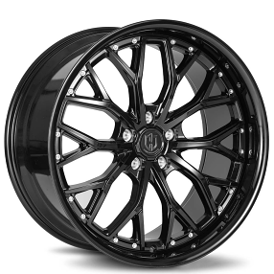 20" Curva Wheels CFF76 Gloss Black Flow Forged Rims