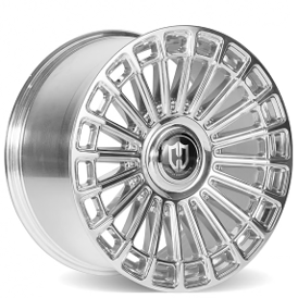 22" Curva Wheels CFF79 Polished Floating Cap Flow Formed Rims
